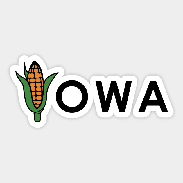 Iowa Corn Text Sticker by zsonn